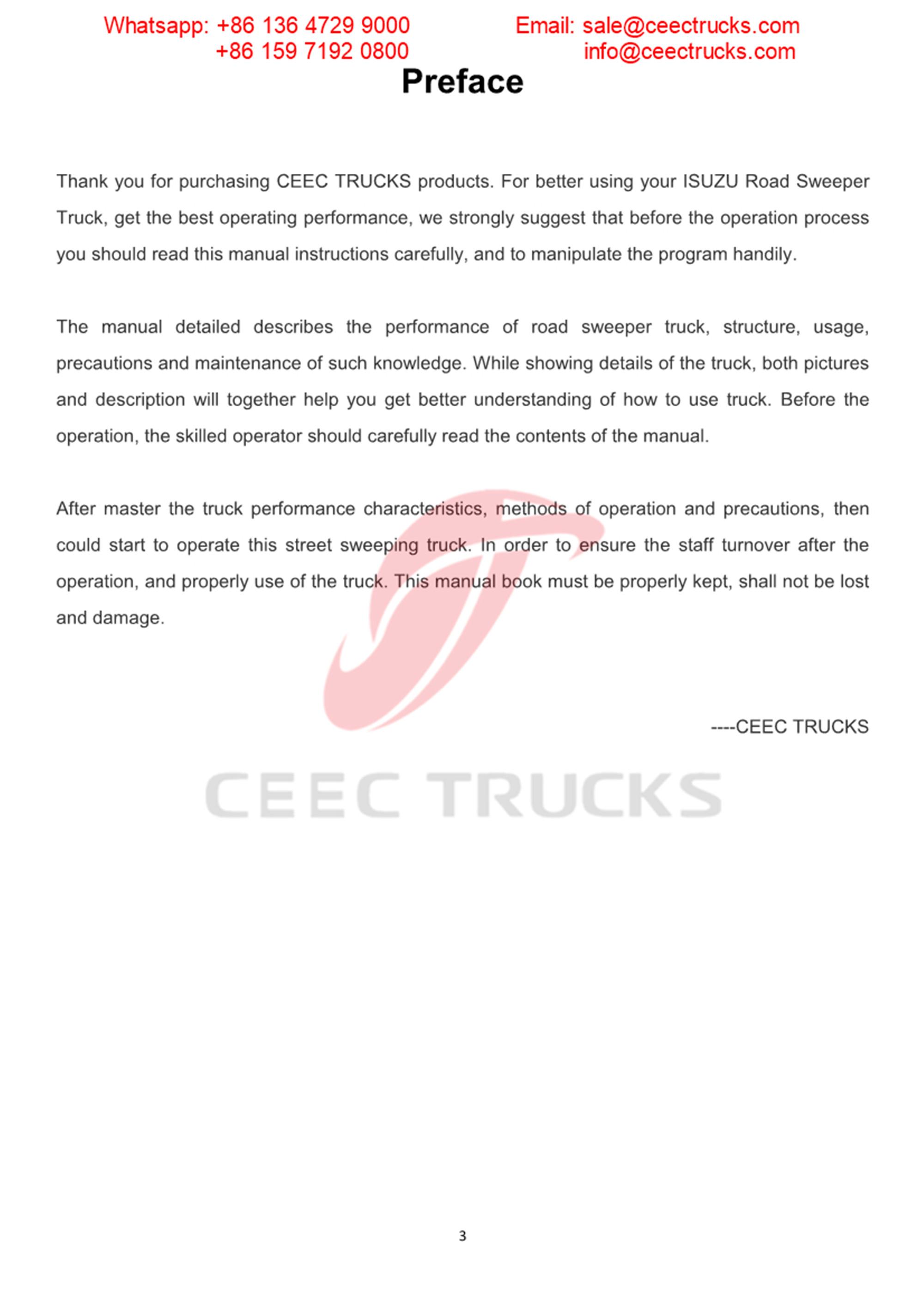 Phillippine customer buy 5CBM isuzu road sweeper truck Phillippine customer buy 5CBM isuzu road sweeper truck