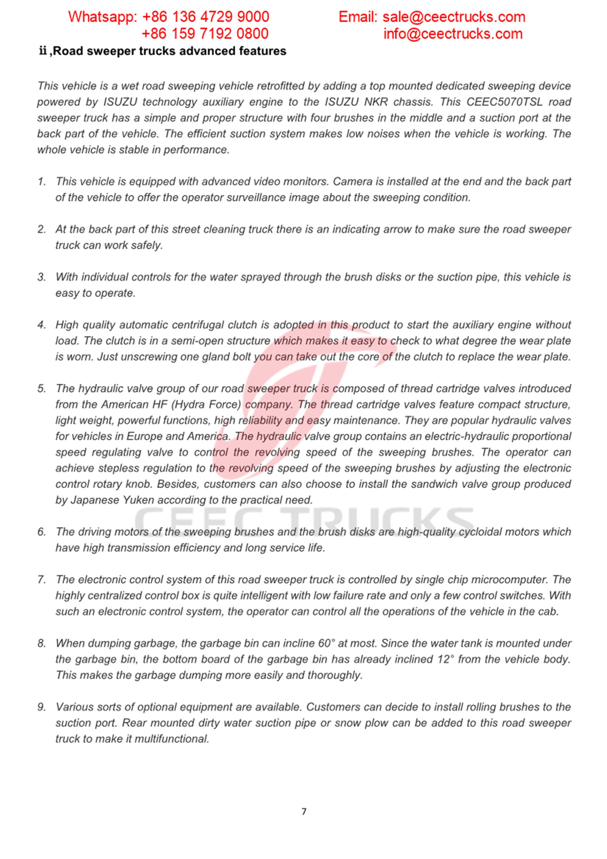 Phillippine customer buy 5CBM isuzu road sweeper truck Phillippine customer buy 5CBM isuzu road sweeper truck