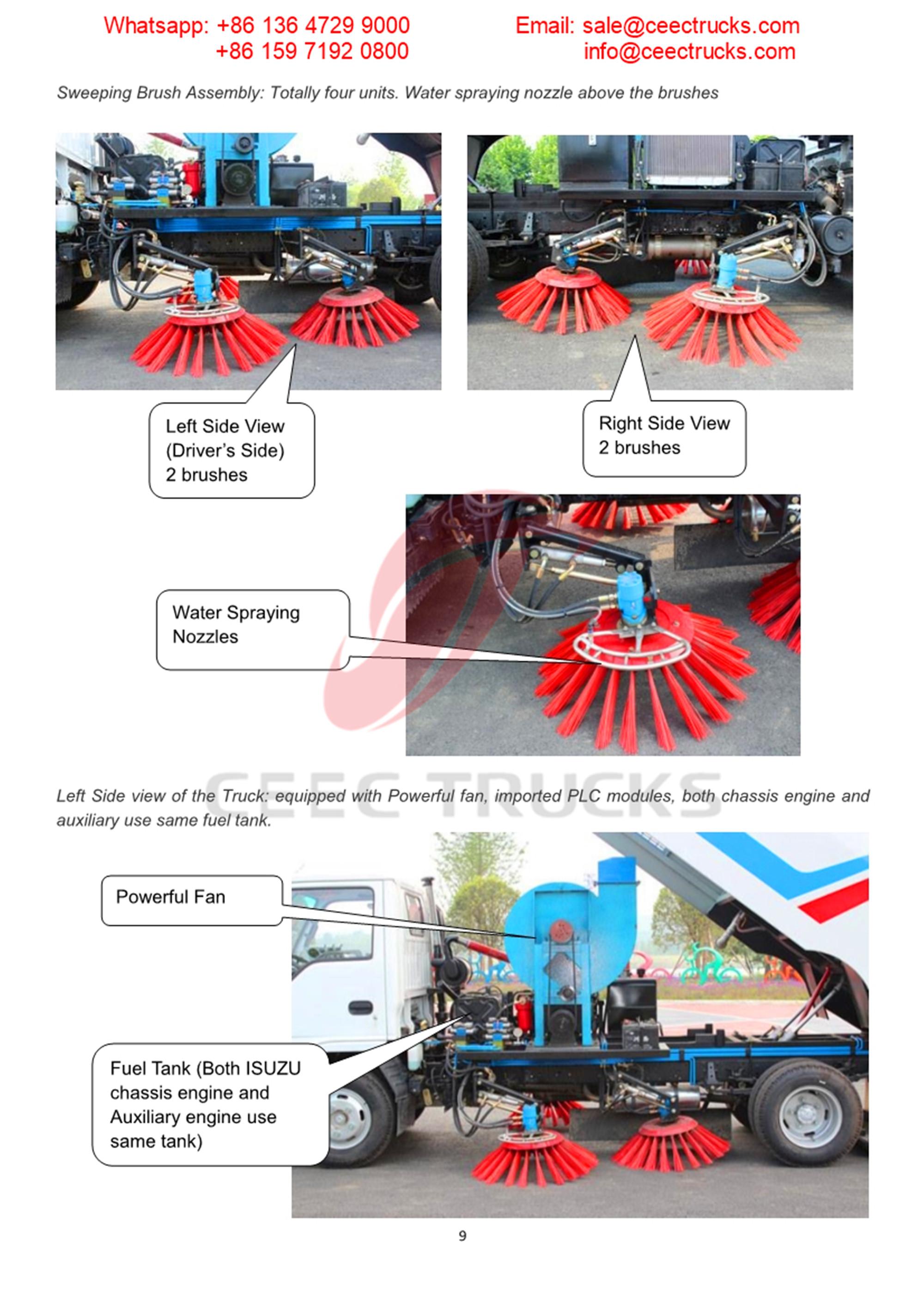 Phillippine customer buy 5CBM isuzu road sweeper truck Phillippine customer buy 5CBM isuzu road sweeper truck