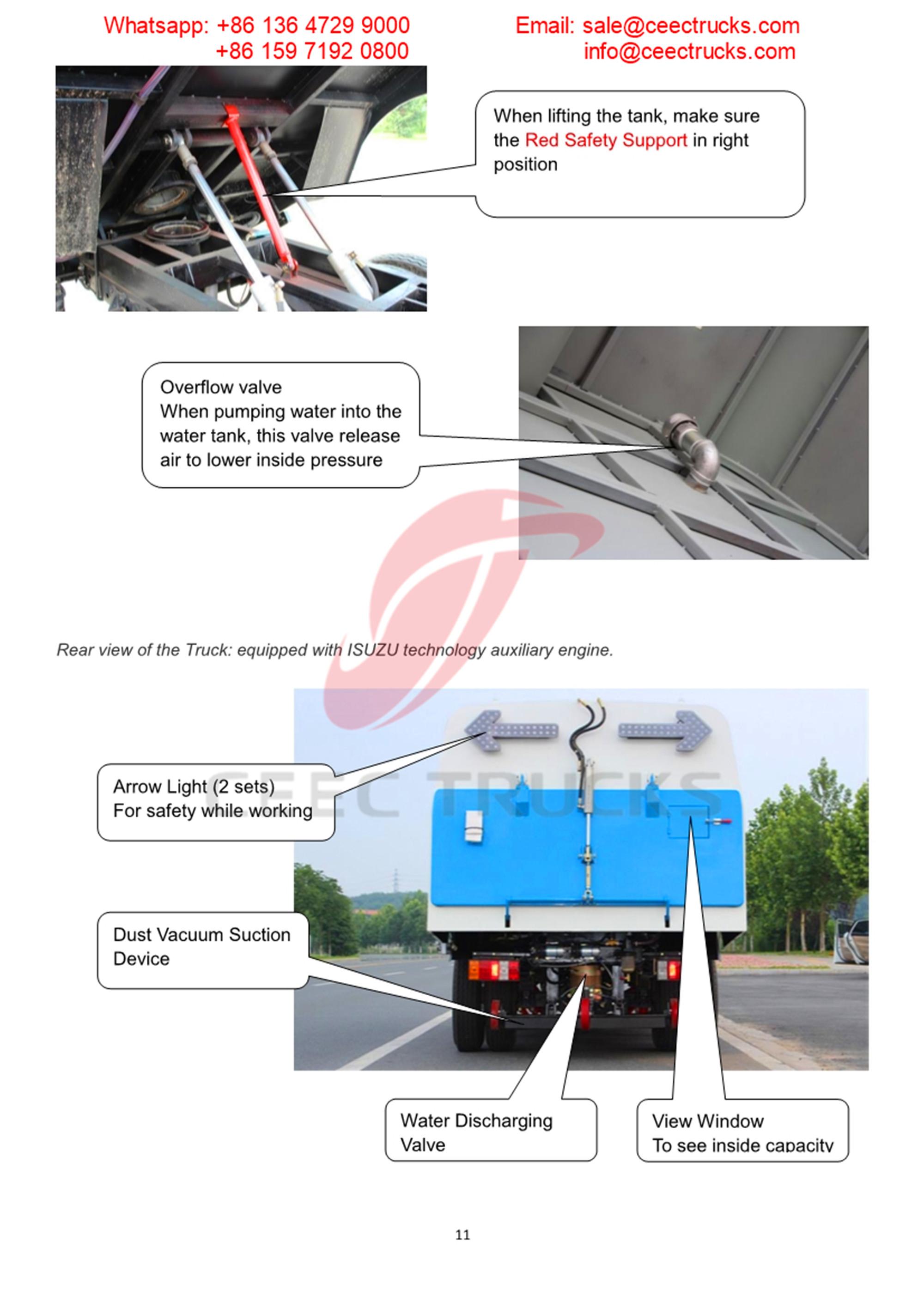 Phillippine customer buy 5CBM isuzu road sweeper truck Phillippine customer buy 5CBM isuzu road sweeper truck