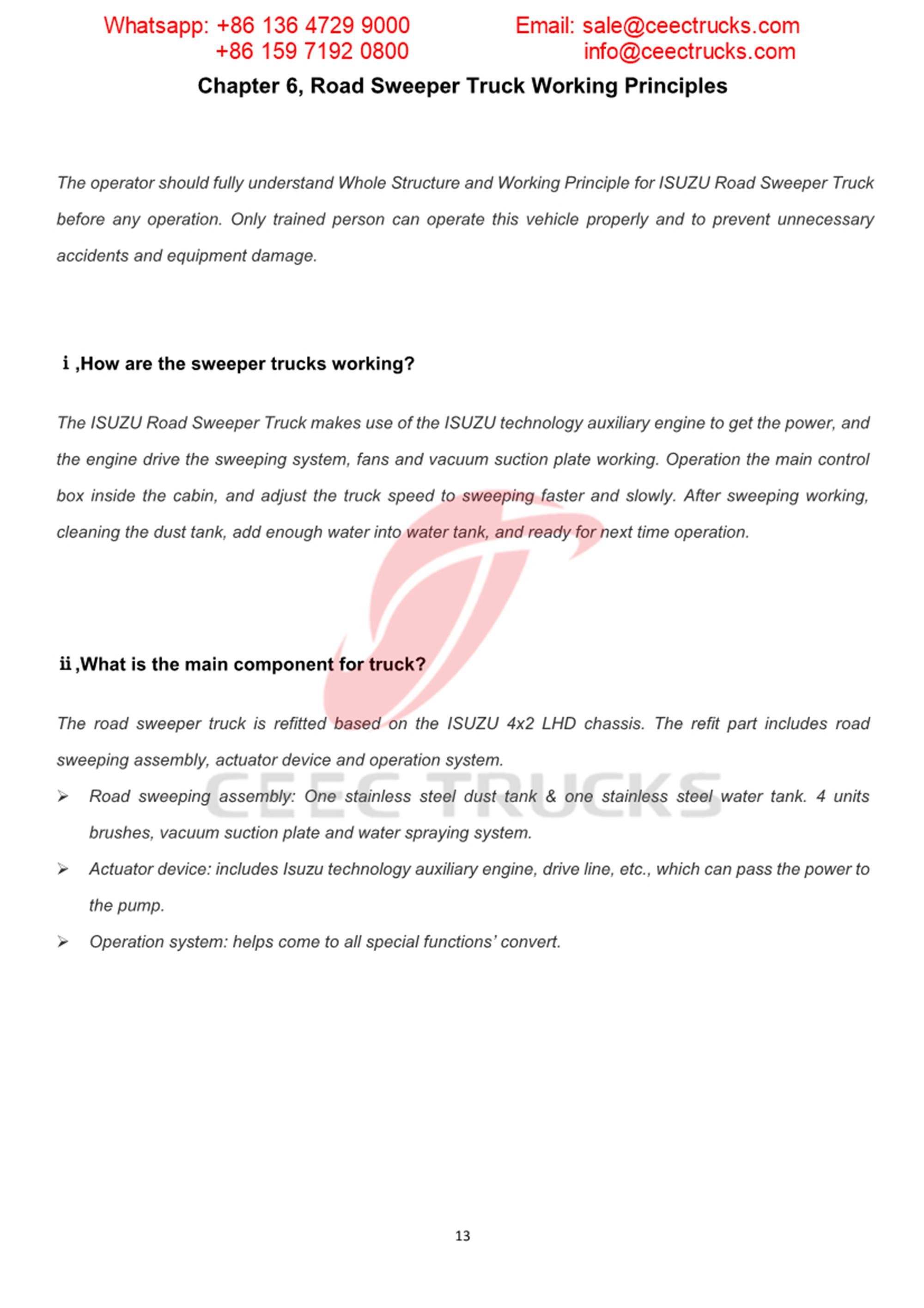 Phillippine customer buy 5CBM isuzu road sweeper truck Phillippine customer buy 5CBM isuzu road sweeper truck