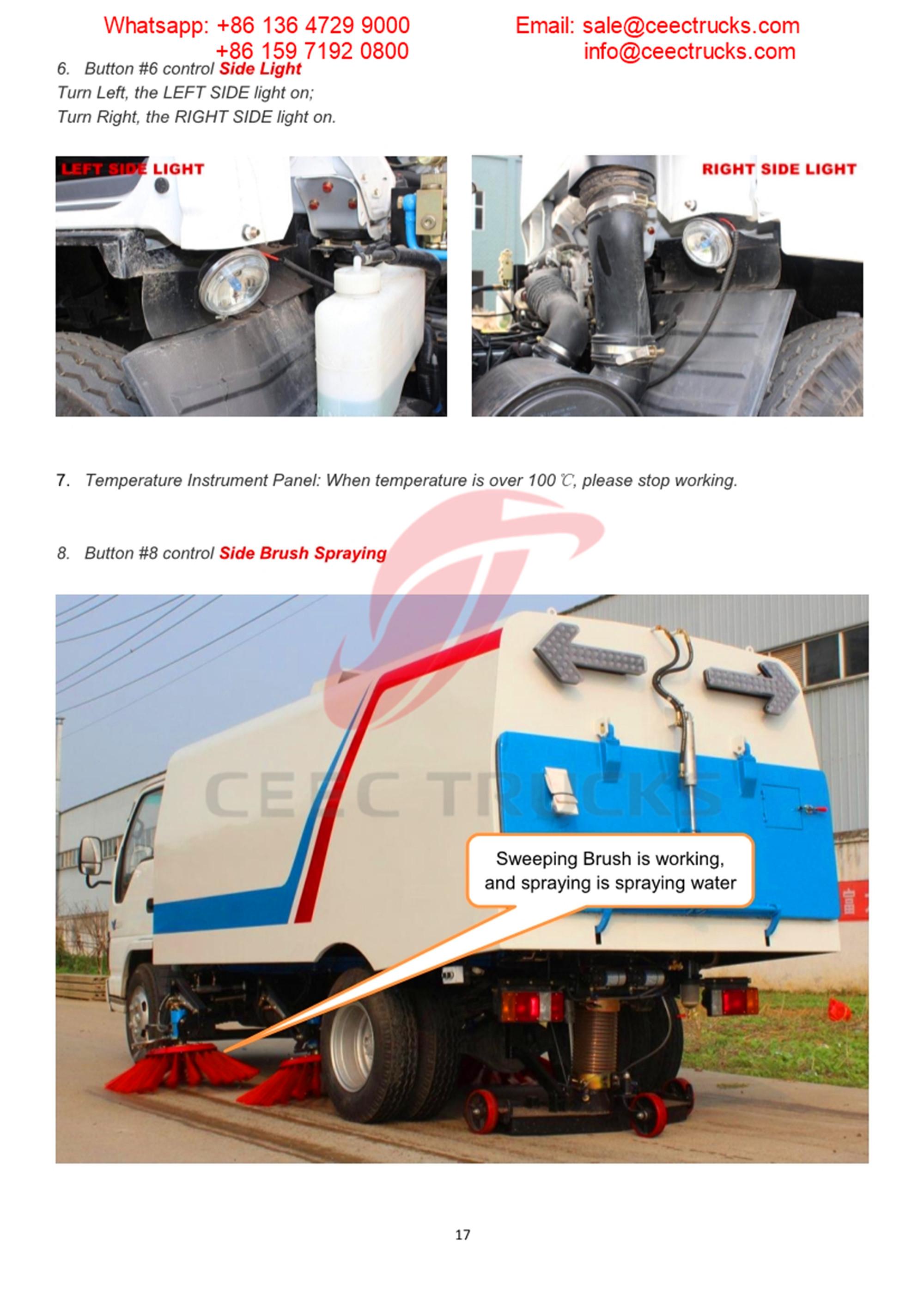 Phillippine customer buy 5CBM isuzu road sweeper truck Phillippine customer buy 5CBM isuzu road sweeper truck