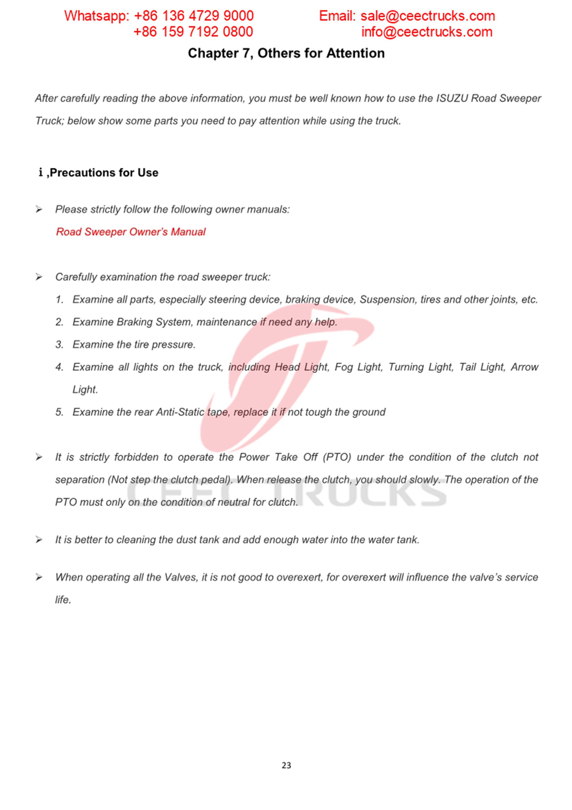 Phillippine customer buy 5CBM isuzu road sweeper truck Phillippine customer buy 5CBM isuzu road sweeper truck