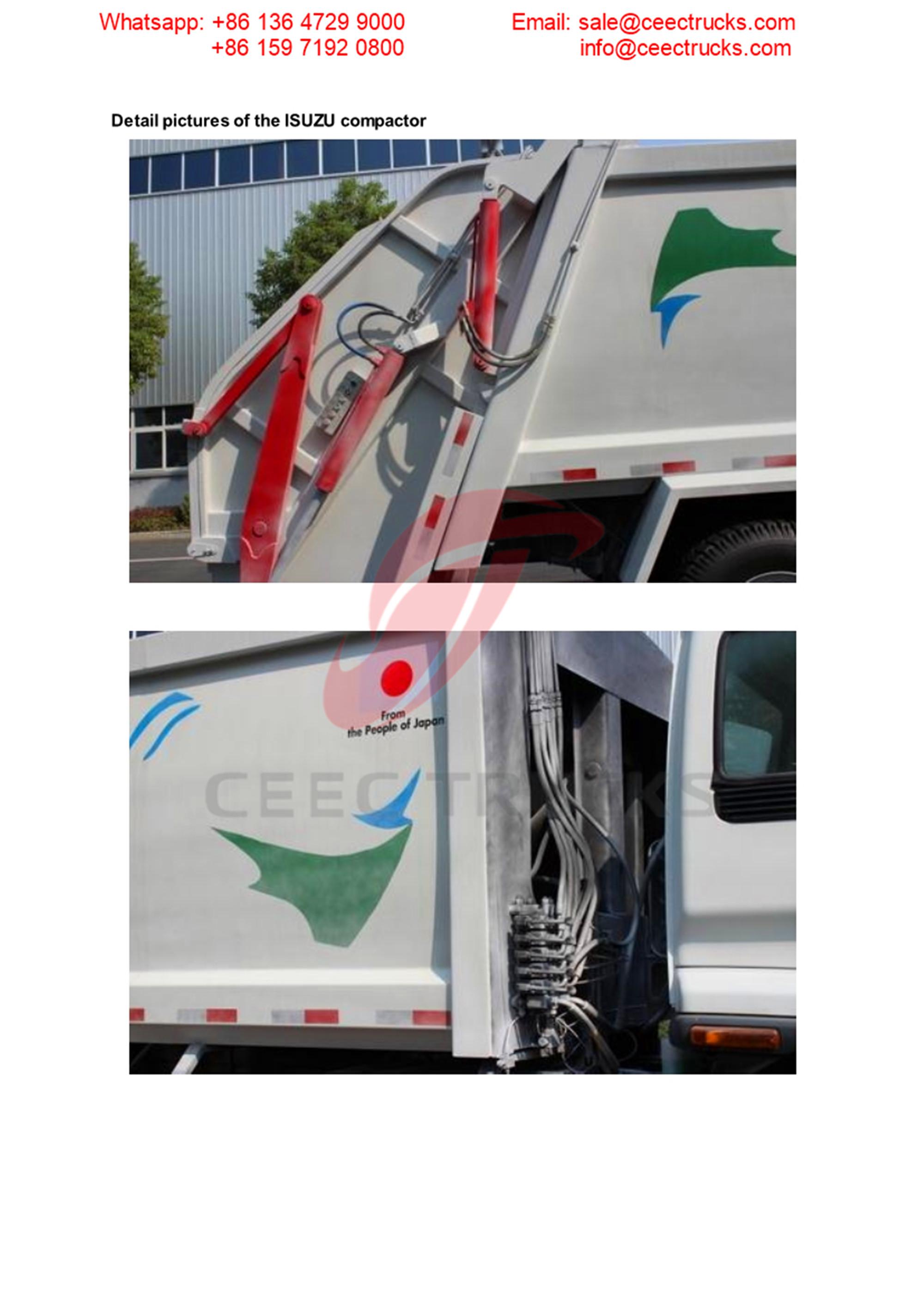 Dominica customer buy ISUZU FVR 12CBM garbage compactor truck Dominica customer buy ISUZU FVR 12CBM garbage compactor truck