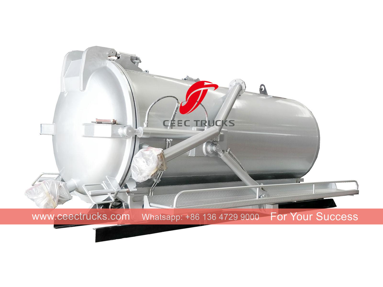 Fiji customer buy 4000L vacuum sewage tanker upper body kit Fiji customer buy 4000L vacuum sewage tanker upper body kit