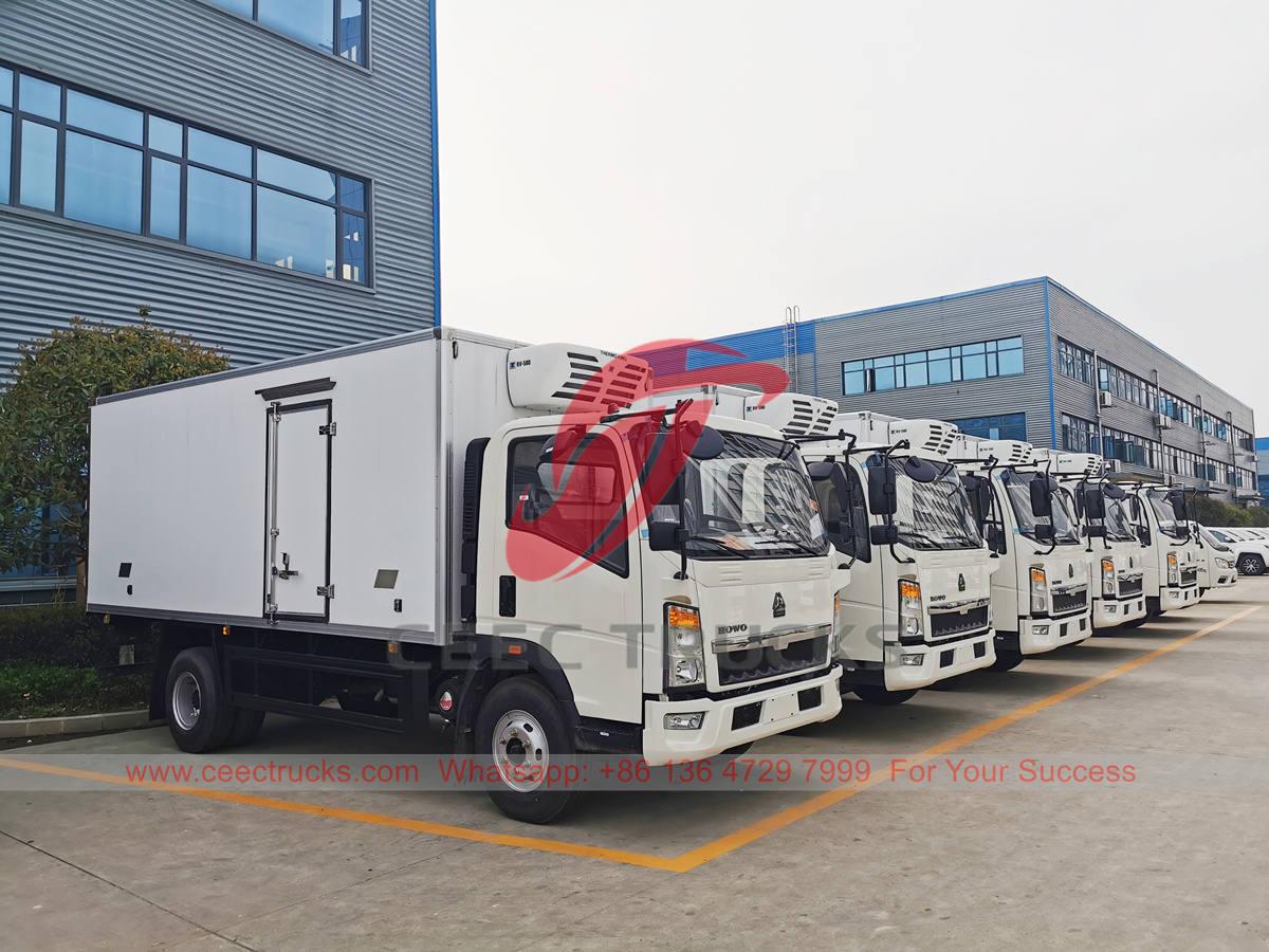 HOWO 3 tons reefer trucks on sale HOWO 3 tons reefer trucks on sale
