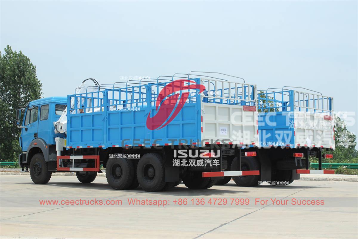 New designed Beiben RHD 380HP cargo truck with crane on sale New designed Beiben RHD 380HP cargo truck with crane on sale