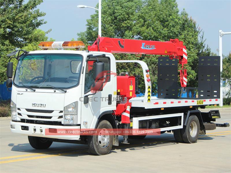 ISUZU ELF breakdown wrecker truck with 4tons Crane ISUZU ELF breakdown wrecker truck with 4tons Crane