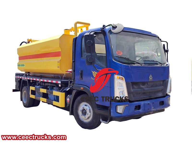 Howo 5,000 liters vactor jetting truck with Moro pump Howo 5,000 liters vactor jetting truck with Moro pump