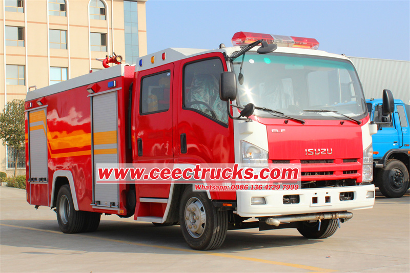 ISUZU NPR dry powder nitrogen fire truck ISUZU NPR dry powder nitrogen fire truck