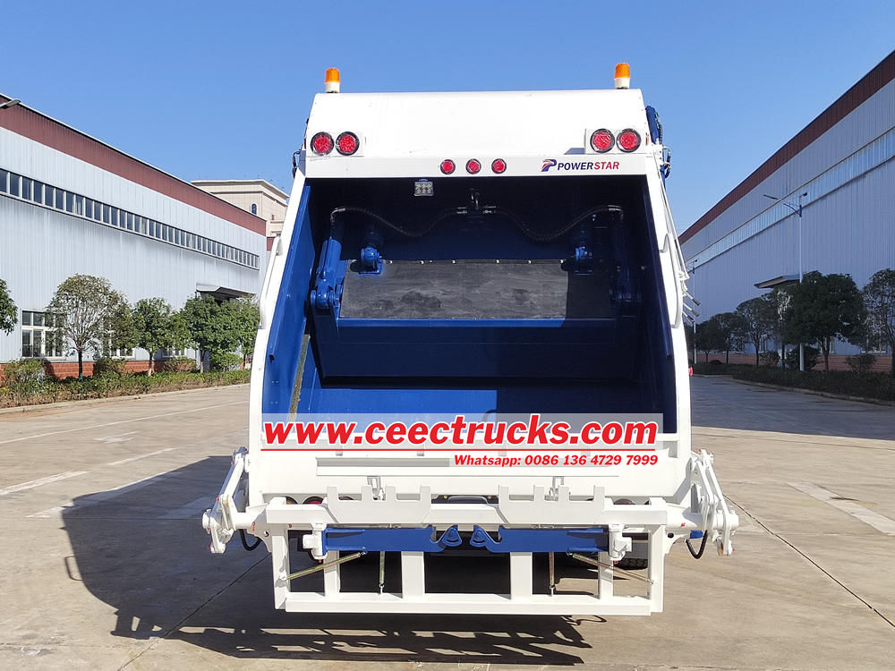 Isuzu rear end loading garbage truck