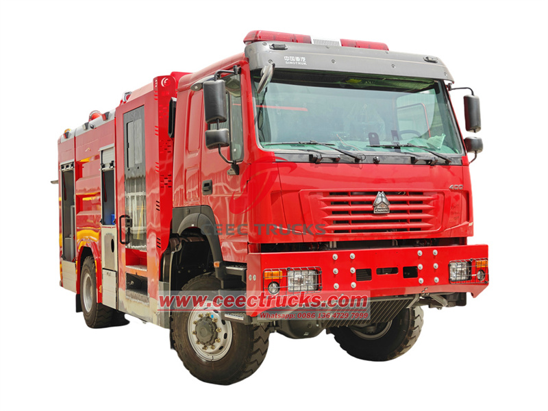 HOWO 4x4 offroad foam fire truck