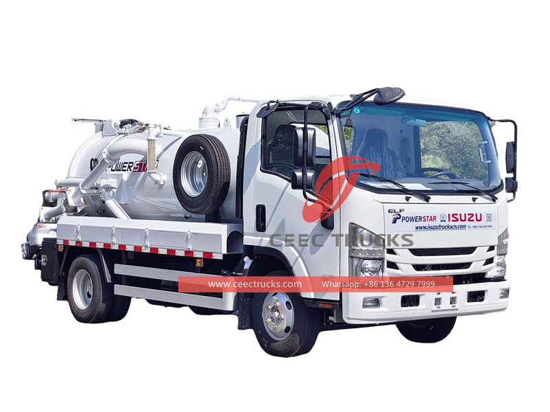 ISUZU ELF Clean Combined vacuum Sewage Tanker 