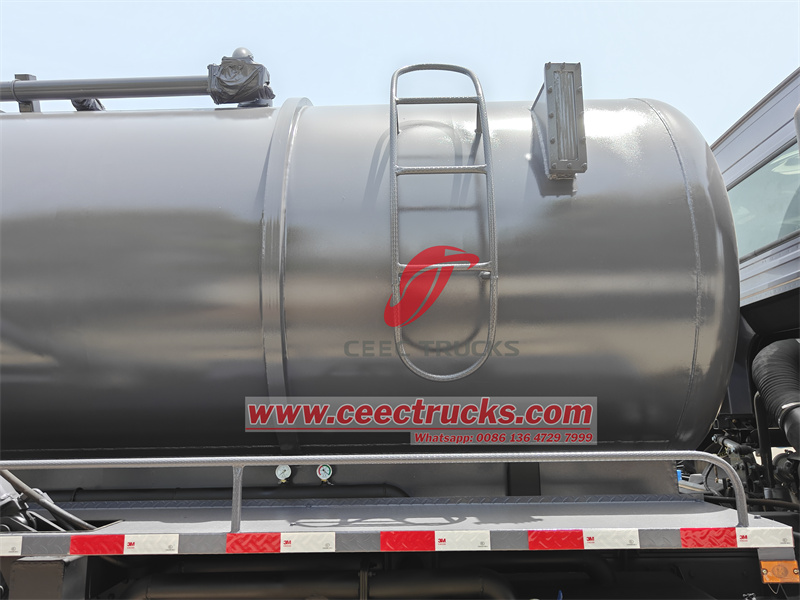 HOWO sewer tanker vehicle with climbing ladder
