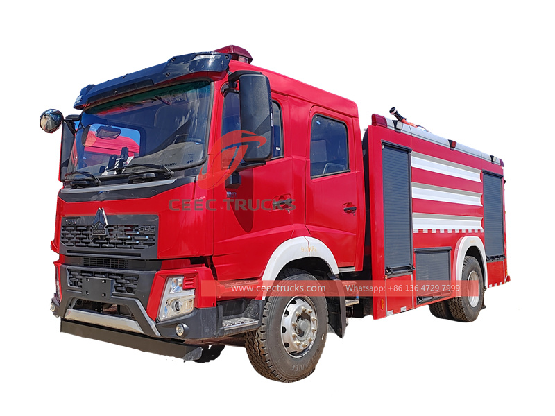 Howo 4x2 fire fighting truck