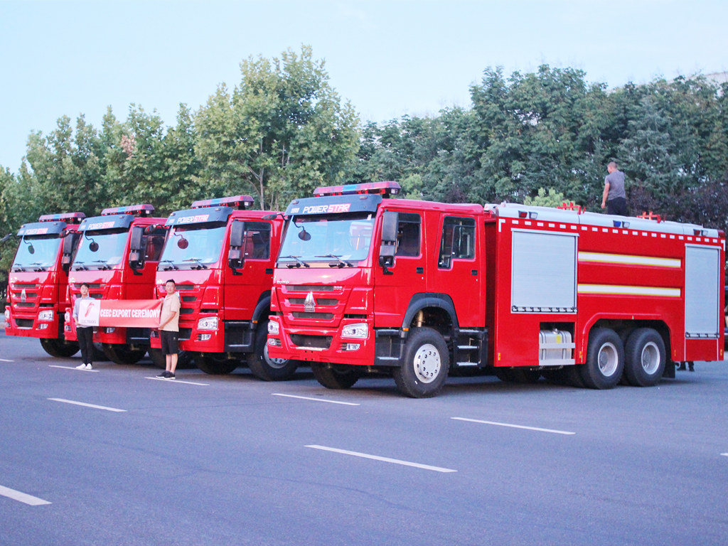 HOWO fire fighting trucks for export to Africa