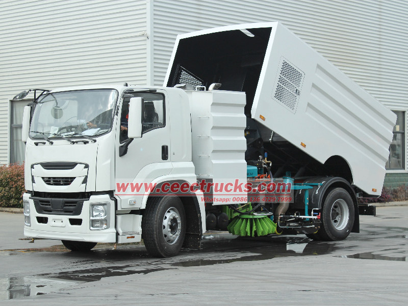 Dubai ISUZU GIGA 4X 10000L road sweeper jetting truck