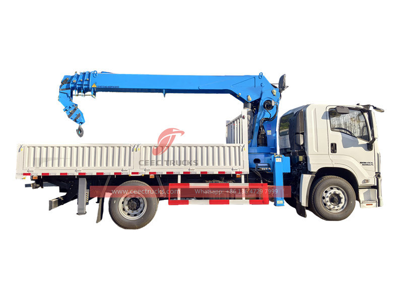 Isuzu 4x2 cargo truck mounted 10 tons crane