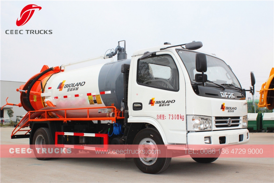 Dongfeng 4,000L Vacuum sewage tanker truck