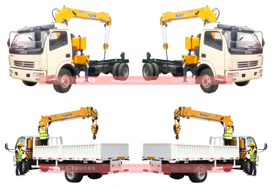 Low price 4 T truck mounted crane trucks
