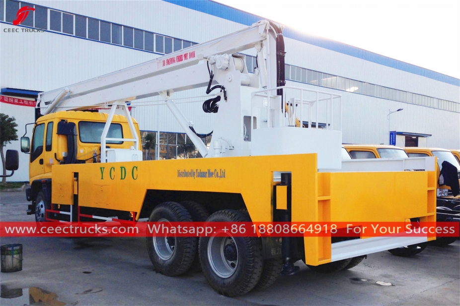 いすゞ6x4 オーバーヘッド作業台トラック