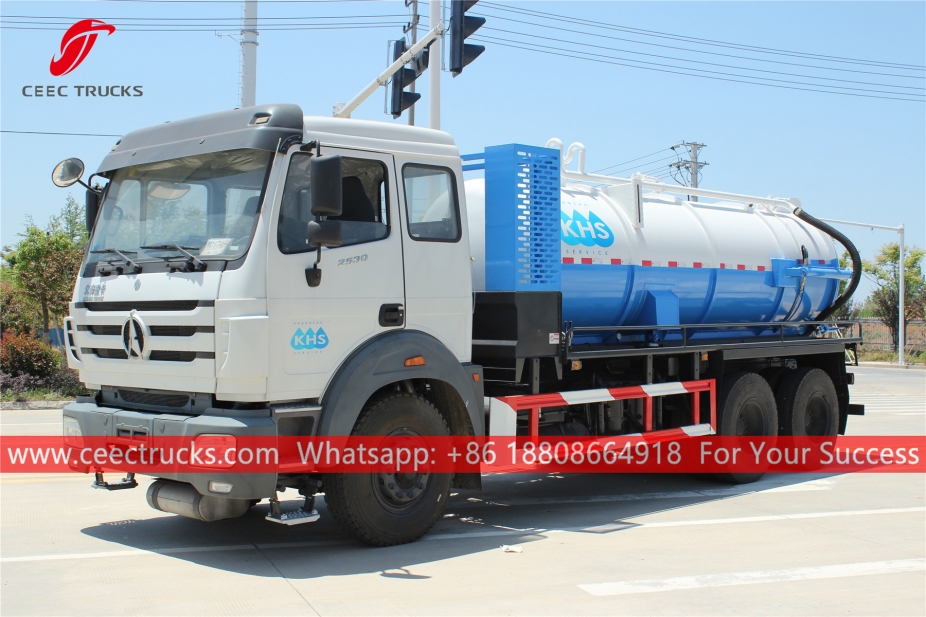 北奔10,000リットル下水吸引タンクローリー