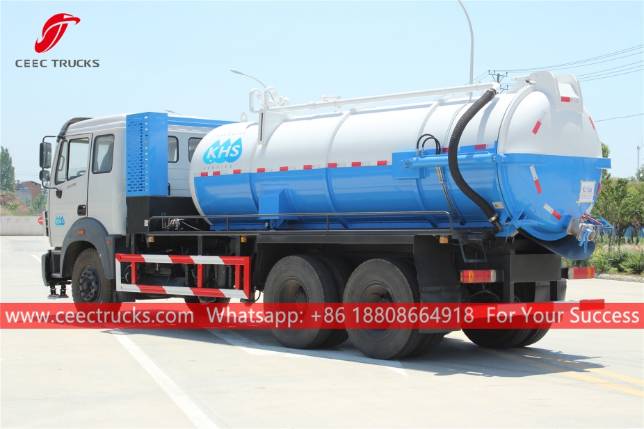 北奔10,000リットル下水吸引タンクローリー