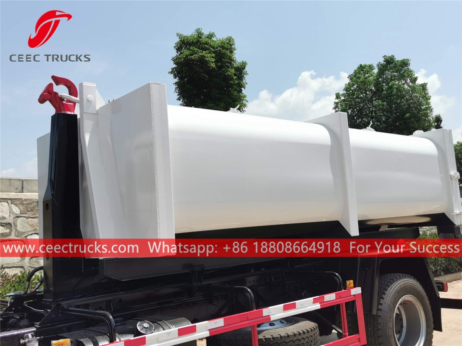 10CBMフックリフト式ゴミ収集車