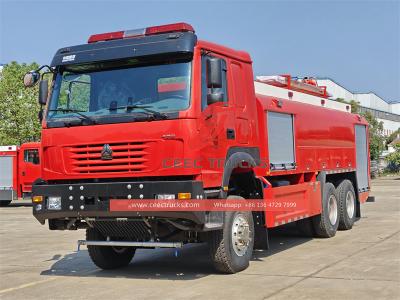 HOWO 6x6 water tank fire lorry
