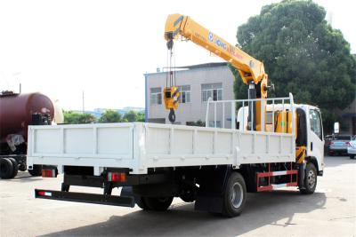 Isuzu NPR 190hp truck with 3 tons telescopic crane