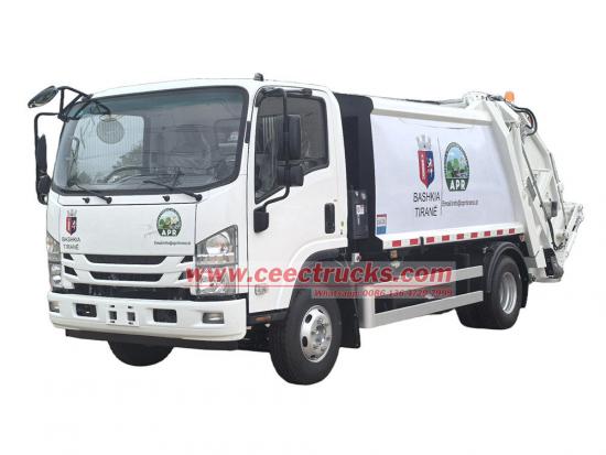 Isuzu ELF NPR rear loader garbage truck