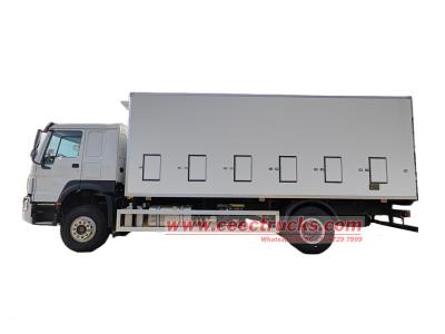 Howo 4x2 freezer truck with carrier unit
