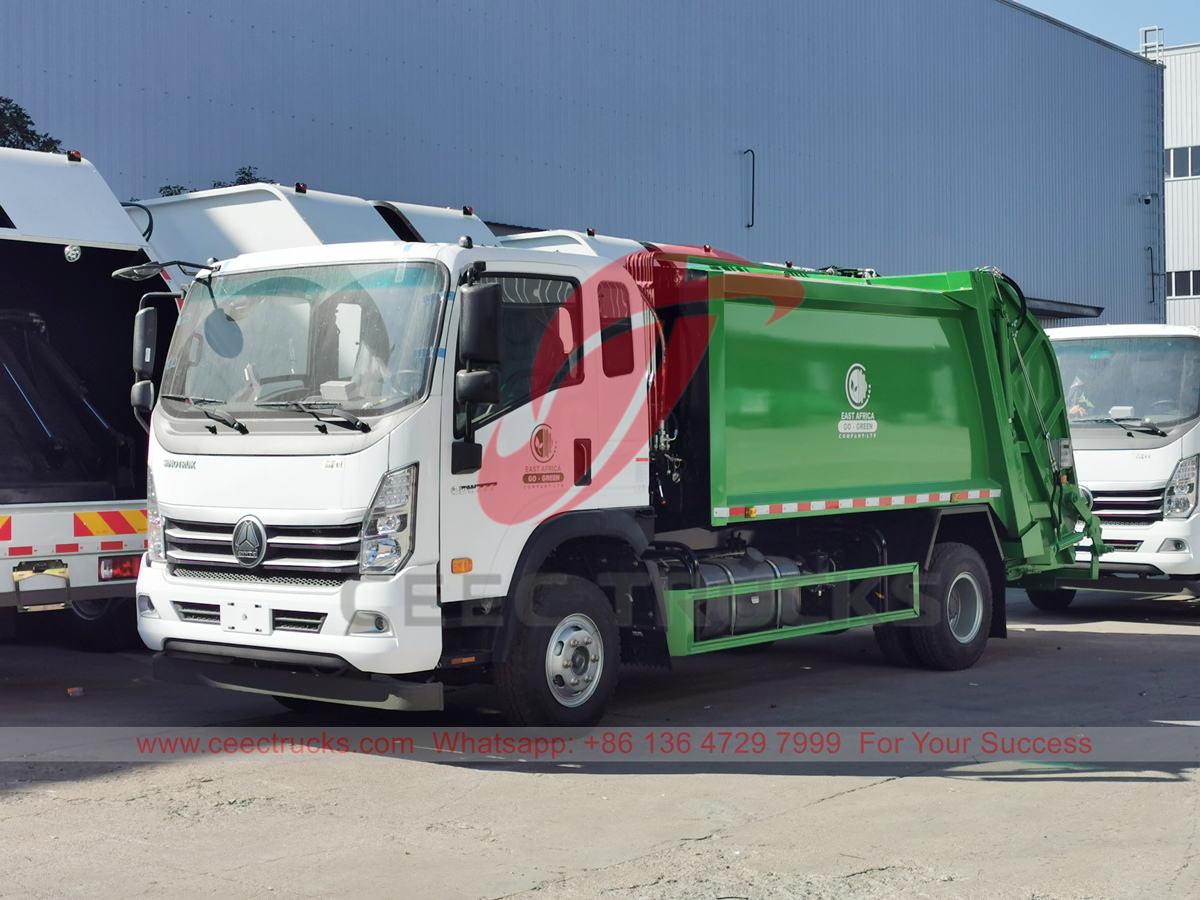 アフリカ向けHOWO 8CBMゴミ圧縮トラック