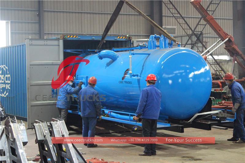 トリニダード・トバゴへ真空タンカー上部構造2台を輸出