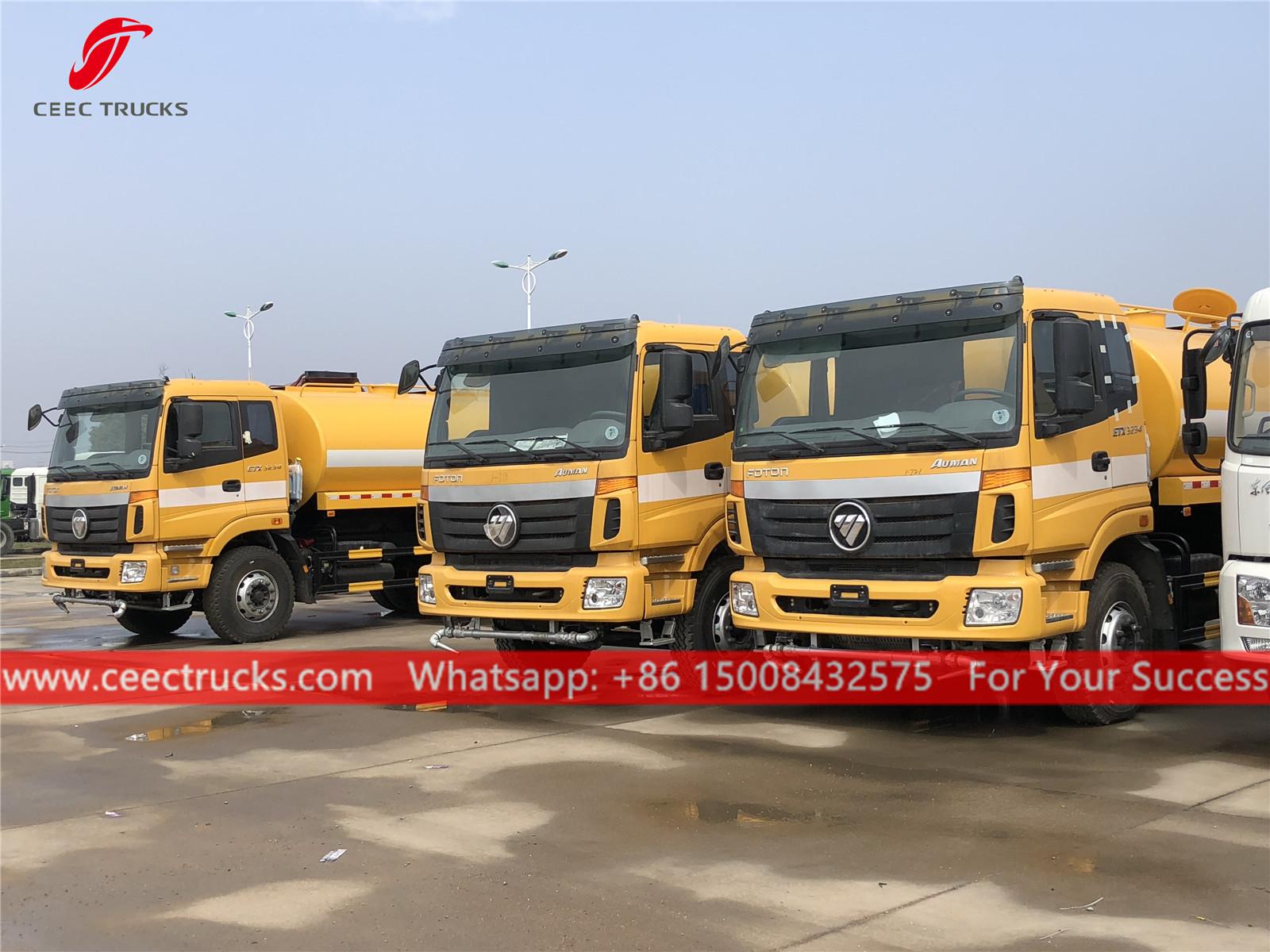 5台のFOTON 20CBMウォータータンクローリーがウズベキスタンに納入されました